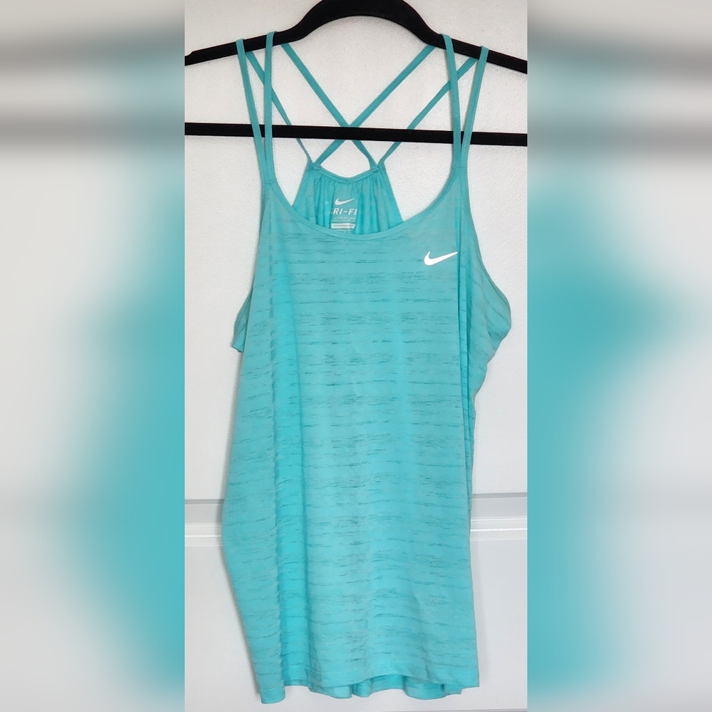 Turquoise lightweight strappy tank top